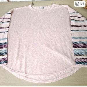 Smartwool Light Pink Knit Sweater Size Large Shadow Pine Crew Style Large